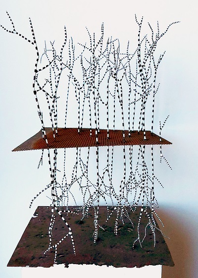 Winner, City of Albany Acquisitive Prize, Great Southern Art Award 2019, Kevin Draper, “As Above – So Below”, Steel, paint. 80 x 49 x 49cm.(2019)