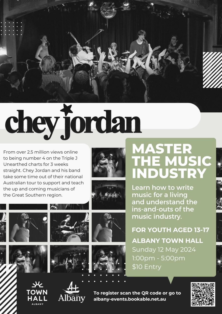 Youth Songwriting + Music Industry Masterclass with Chey Jordan